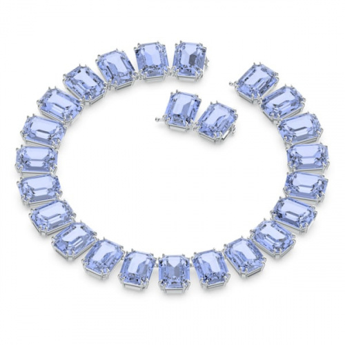 Millenia necklace, Octagon cut crystals, Blue