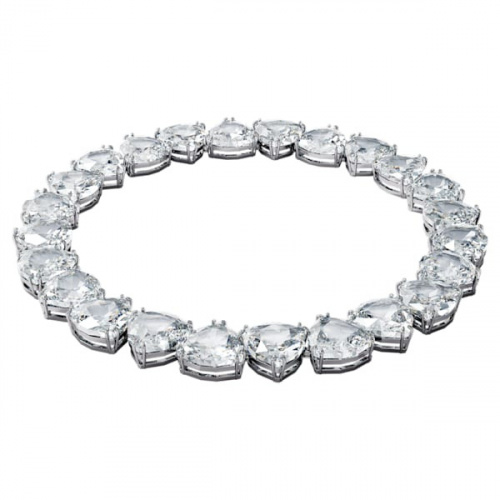 Millenia necklace, Trilliant cut crystal, White