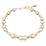 Dextera necklace Mixed cuts, White, Gold-tone plated