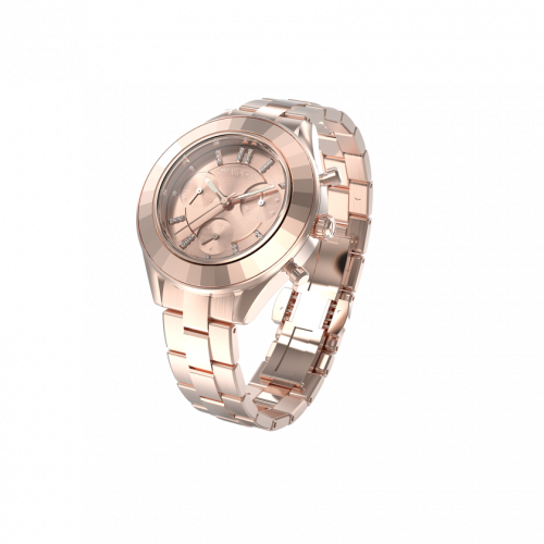 Octea Lux Sport watch, Metal bracelet, Rose gold