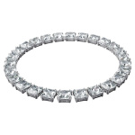 Millenia necklace, Square cut crystals, White