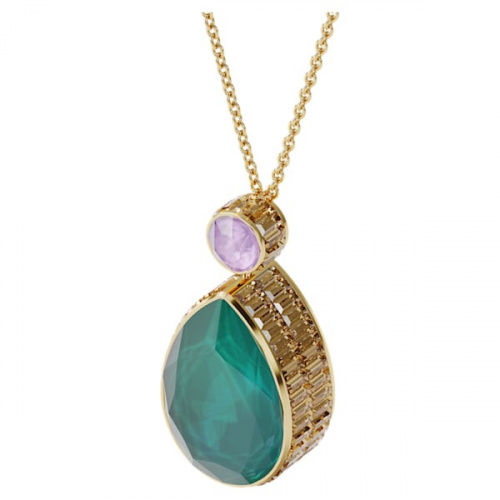 Orbita necklace, Drop cut crystal, Multicolored