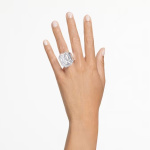 Lucent cocktail ring Octagon cut, White