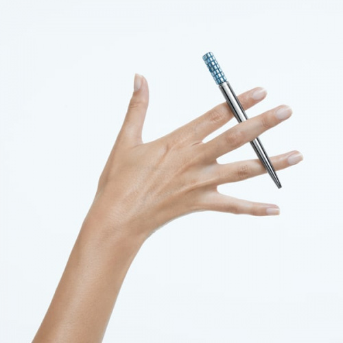 Lucent ballpoint pen, Blue, Chrome plated