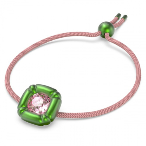 Dulcis bracelet, Cushion cut crystals, Green