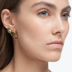 Numina earrings Asymmetrical, Green, Gold-tone plated