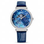 Passage Moon Phase watch, Leather strap, Blue