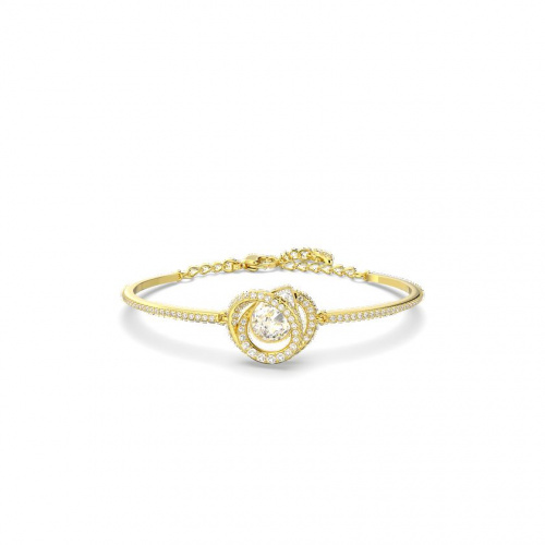 Generation bangle, White, Gold-tone plated