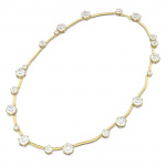 Constella necklace, White, Gold-tone plated