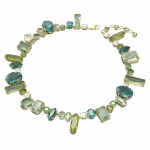 Gema necklace, Green, Gold-tone plated