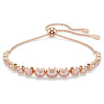 Imber Tennis bracelet Mixed round cuts, Pink, Rose gold-tone plated