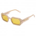 Sunglasses, Octagon, Pavé, Yellow