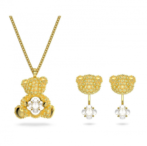 Teddy set, Yellow, Gold-tone plated