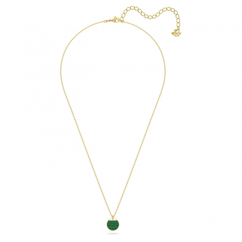 Ginger pendant, Green, Gold-tone plated