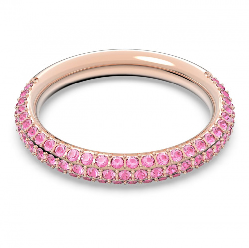 Stone ring, Pink, Rose gold-tone plated