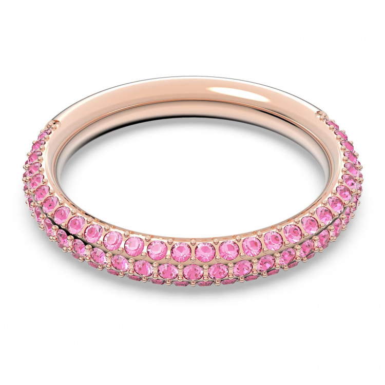Stone ring, Pink, Rose gold-tone plated