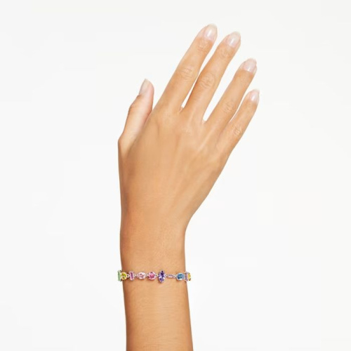 Gema bracelet, Multicoloured, Rhodium plated
