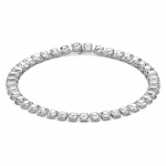 Millenia necklace, Octagon cut, White, Rhodium plated