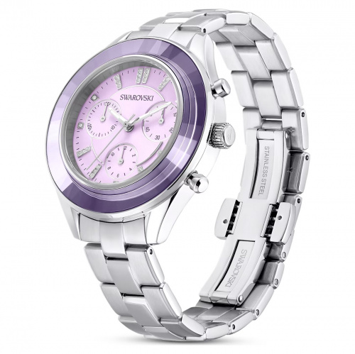Octea Lux Sport watch, Metal bracelet, Purple, Stainless