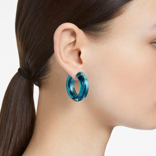 Lucent hoop earrings, Blue
