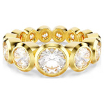 Imber ring Mixed round cuts, White, Gold-tone plated