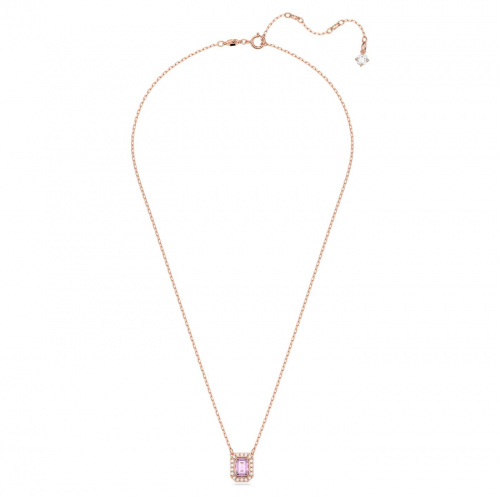 Millenia necklace, Octagon cut, Purple, Rose gold-tone