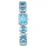 Watch, Octagon cut bracelet, Blue, Stainless Steel