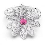 Eternal Flower ring, Flower, Pink, Mixed metal finish