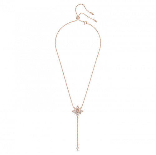 Stella Y necklace, Kite cut, Star, White, Rose gold-tone