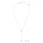 Ortyx set, Triangle cut, White, Rose gold-tone plated