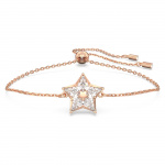 Stella bracelet, Kite cut, Star, White, Rose gold-tone plated
