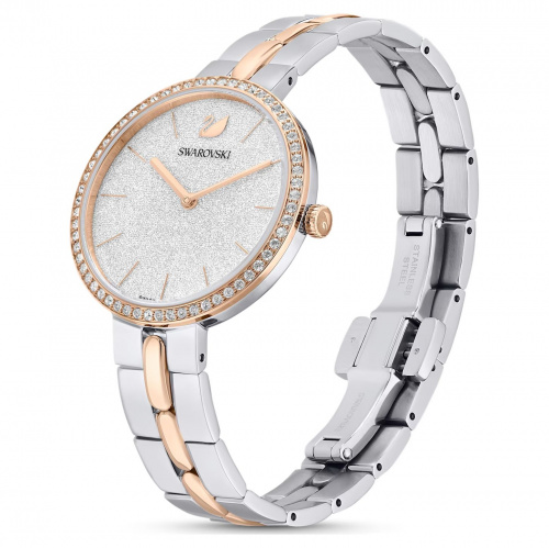 Cosmopolitan watch, Swiss Made, Metal bracelet, White