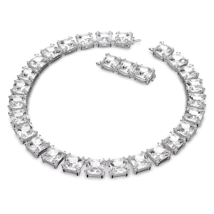 Millenia set Mixed cuts, White, Rhodium plated