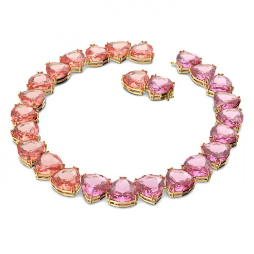 Millenia necklace Oversized crystals, Trilliant cut, Multicolored, Gold-tone plated