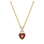 Stilla pendant Heart, Red, Gold-tone plated