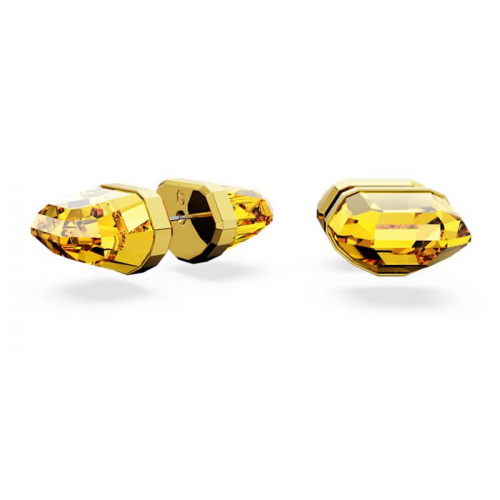 Lucent stud earrings Yellow, Gold-tone plated