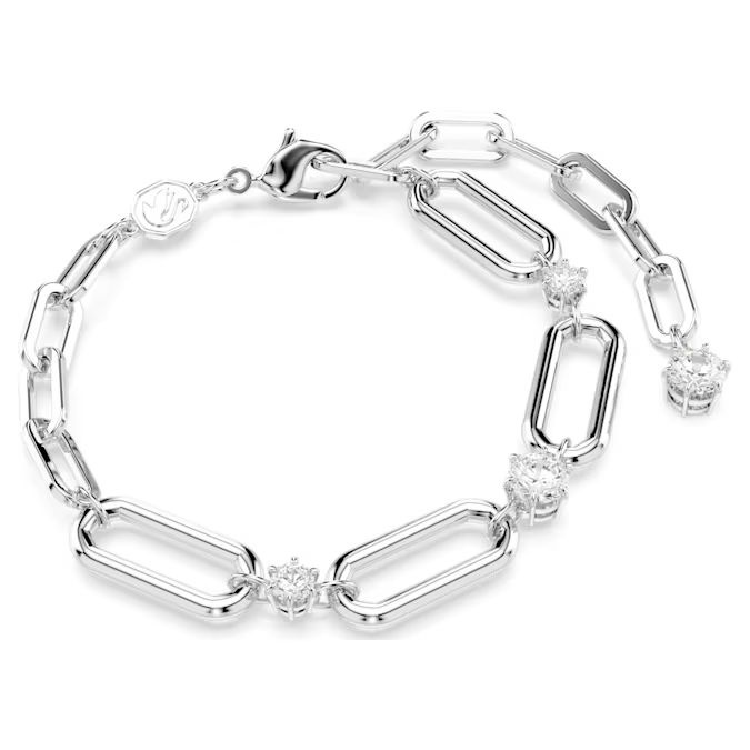 Constella bracelet White, Rhodium plated