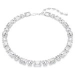 Millenia Tennis necklace Octagon cut, White, Rhodium plated