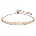 Emily bracelet Mixed round cuts, Pink, Rose gold-tone plated