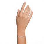 Emily bracelet Mixed round cuts, Pink, Rose gold-tone plated