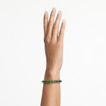 Millenia bracelet Octagon cut, Color gradient, Green, Gold-tone plated