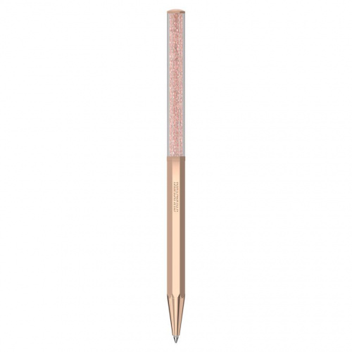 Crystalline ballpoint pen Octagon shape, Rose gold tone, Rose gold-tone plated