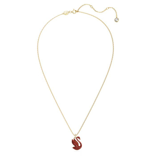 Swarovski Iconic Swan pendant Swan, Medium, Red, Gold-tone plated