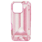 High smartphone case Crystal print motif, iPhone® 16 Pro, Pink