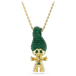 Good Luck Trolls pendant Troll, Green, Gold-tone plated