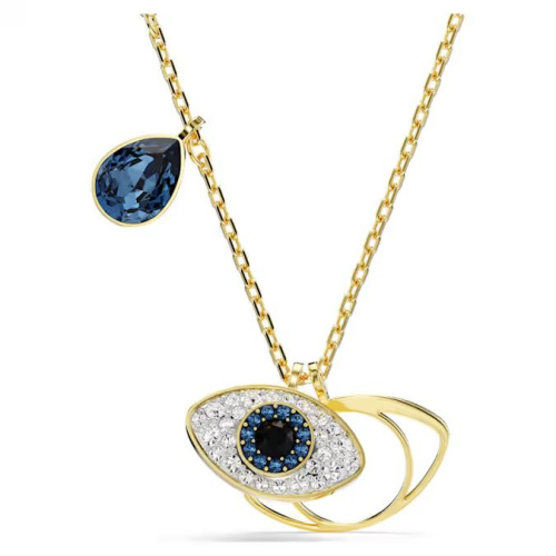 Symbolica pendant Evil eye, Blue, Gold-tone plated