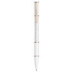 Crystalline Lustre ballpoint pen White, Rose gold-tone plated