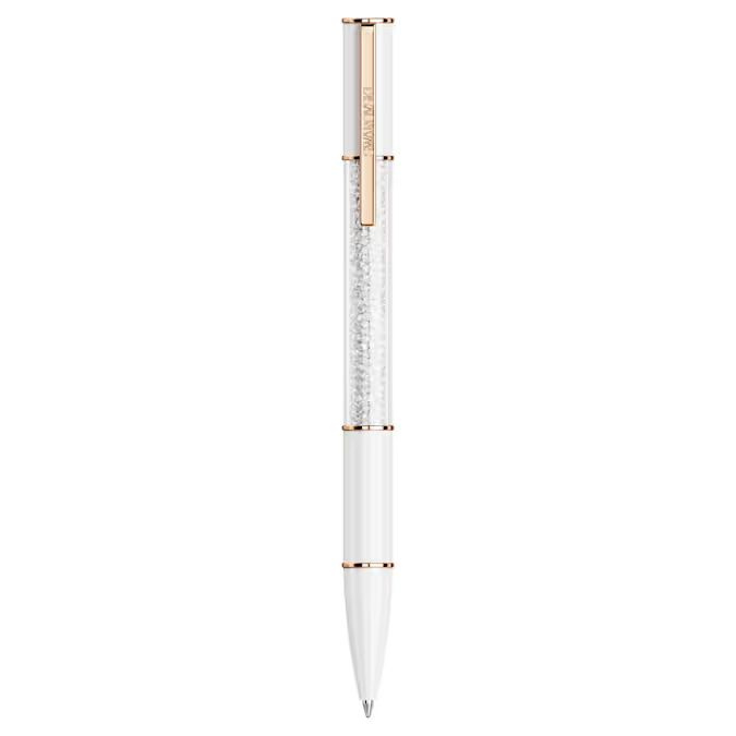 Crystalline Lustre ballpoint pen White, Rose gold-tone plated