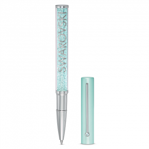 Crystalline Gloss Ballpoint Pen, Green, Chrome plated