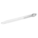 Crystalline ballpoint pen Octagon shape, Snowflake, White, White lacquered